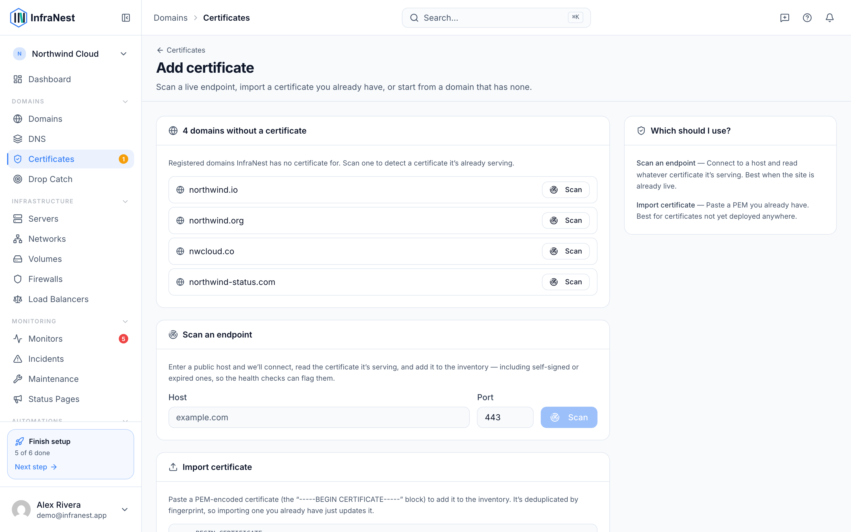 Add a certificate