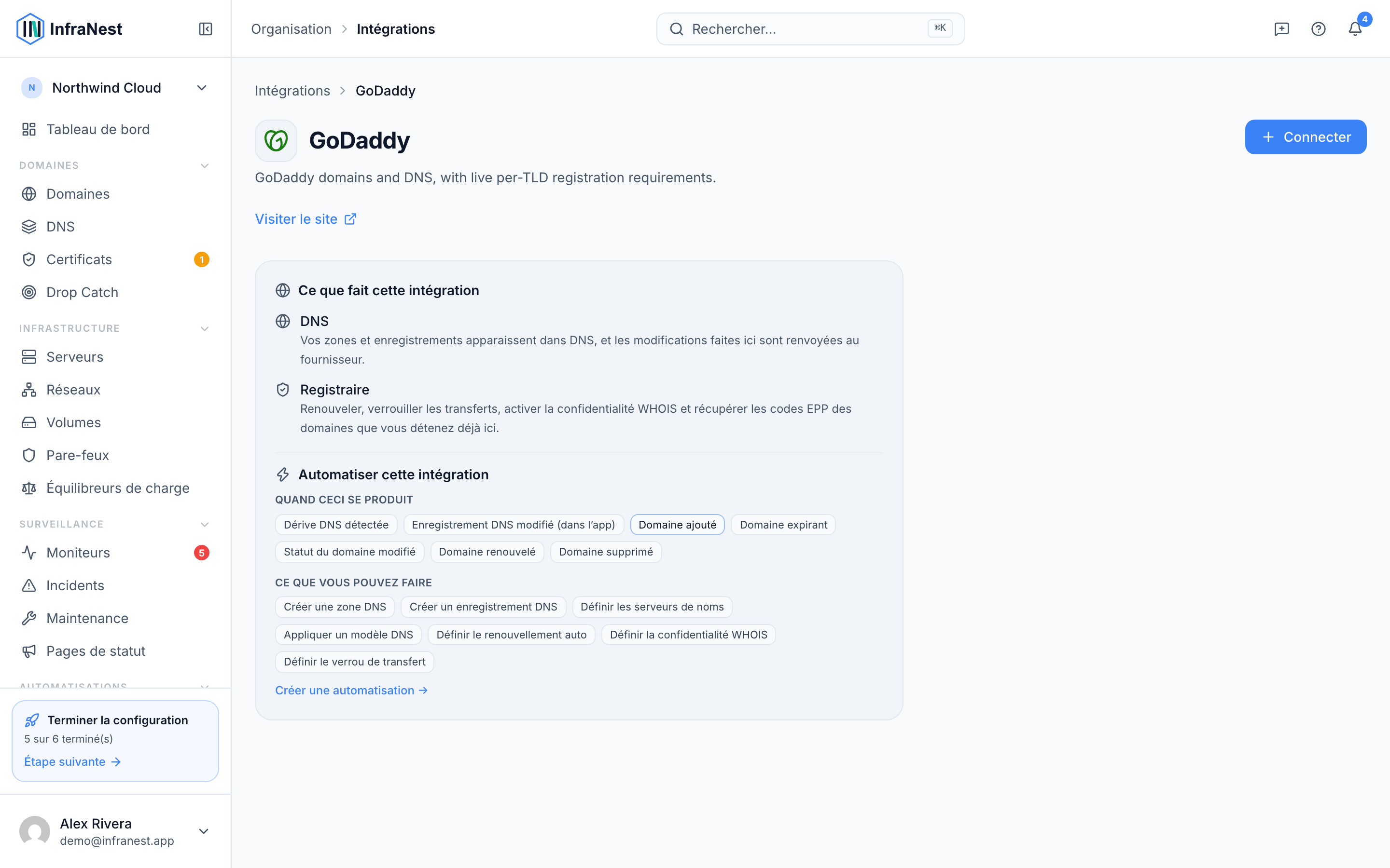 Connecter GoDaddy