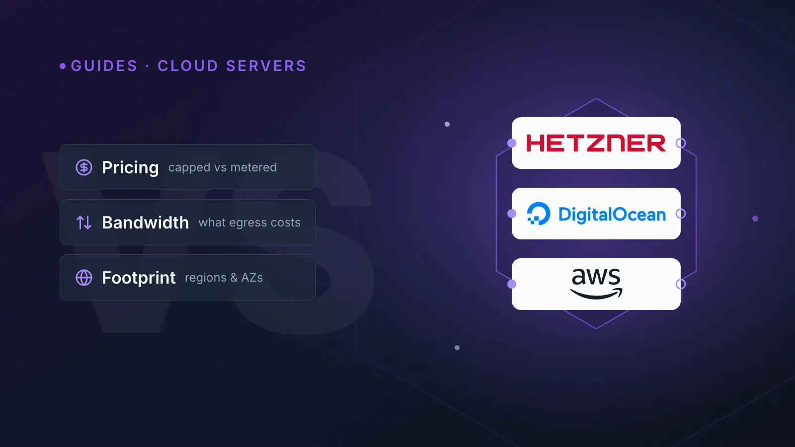 Hetzner vs DigitalOcean vs AWS: price, performance and features compared