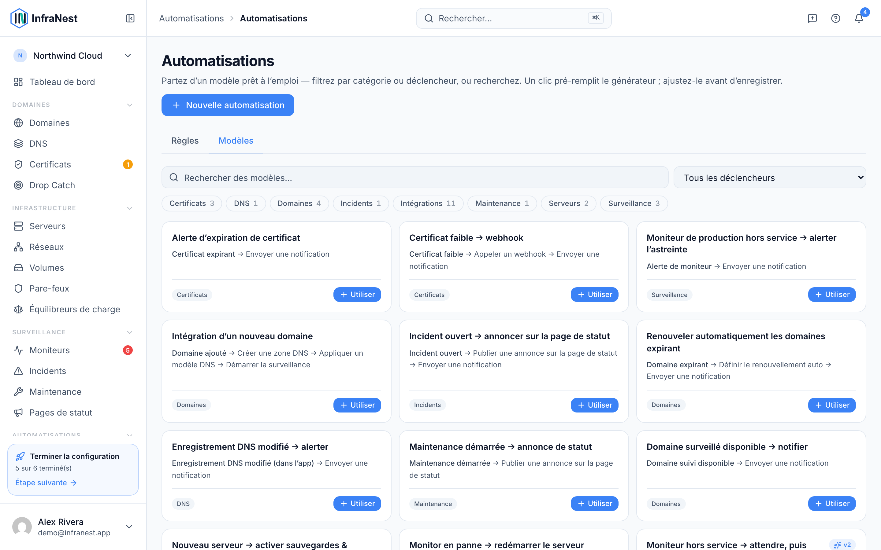 Démarrer à partir d'un modèle d'automatisation