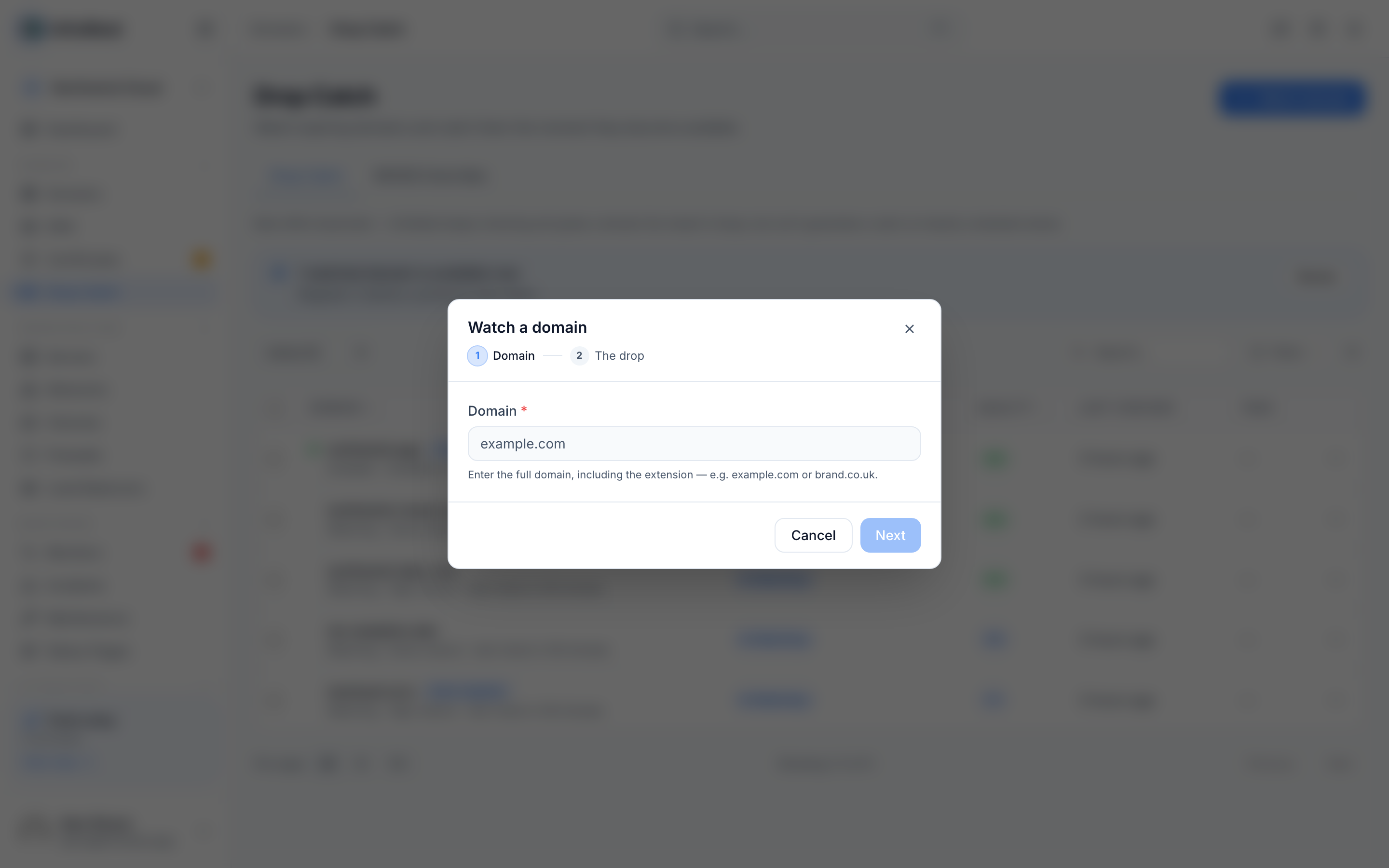 Watch a domain
