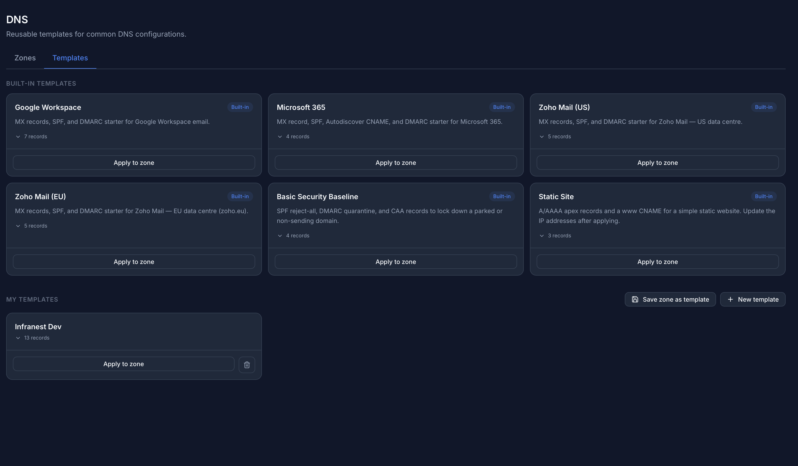 DNS management